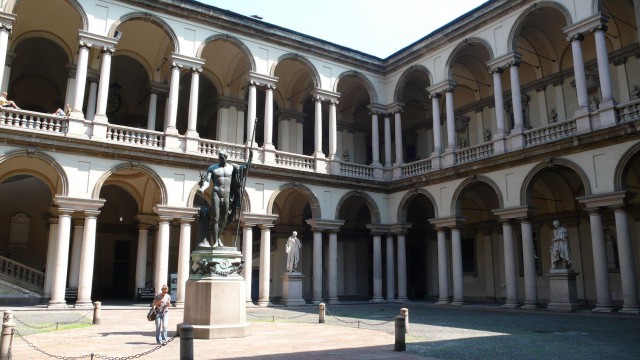 Pinacoteca Brera - az udvar napjainkban