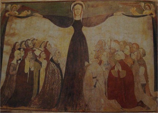 Madonna - freskó a kastély kápolnájában
