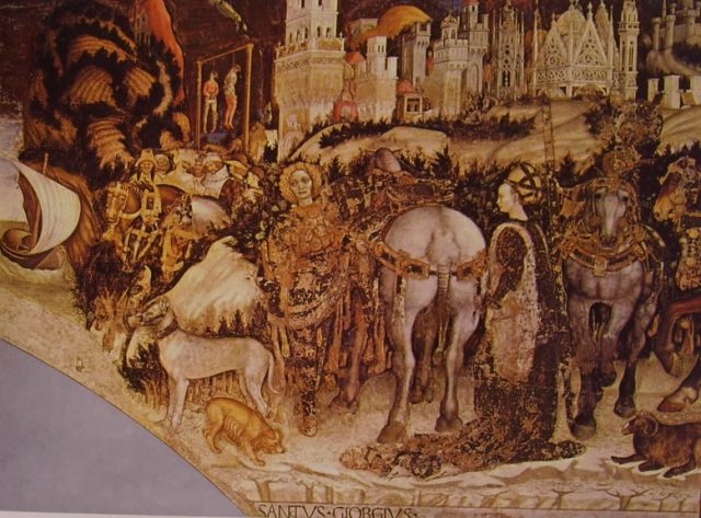 Pisanello - San Giorgio e la principessa - 1433-38 (Chiesa di Sant'Anastasia - Verona) 