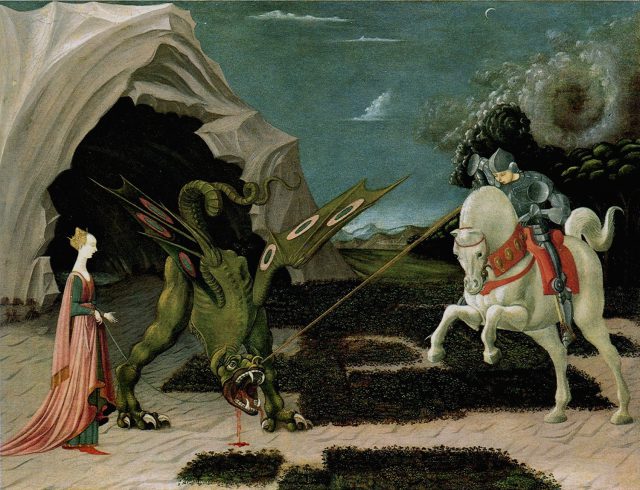 Paolo Uccello - San Giorgio uccide il drago - 1470 (National Gallery, London)